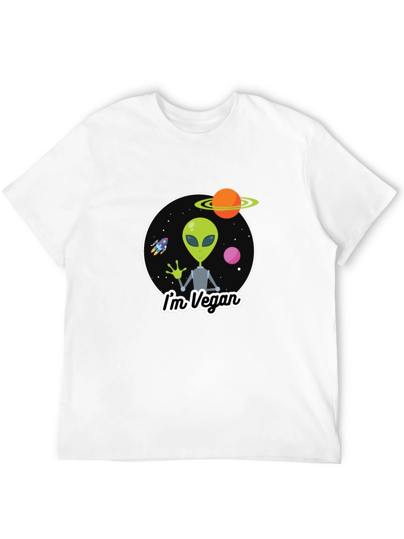 Vegan Alien T-Shirt - Funny Outer Space Tee