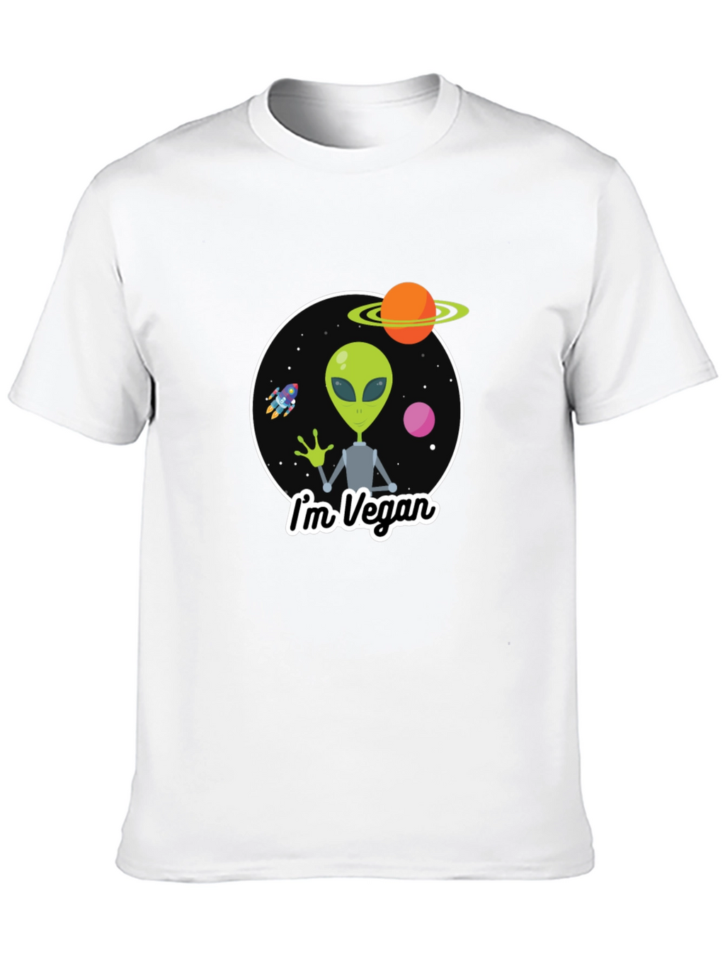 Vegan Alien T-Shirt - Funny Outer Space Tee