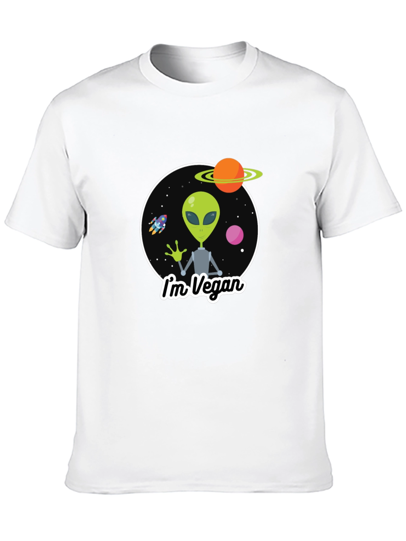 Vegan Alien T-Shirt - Funny Outer Space Tee