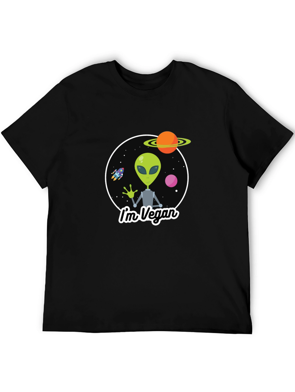 Vegan Alien T-Shirt - Funny Outer Space Tee