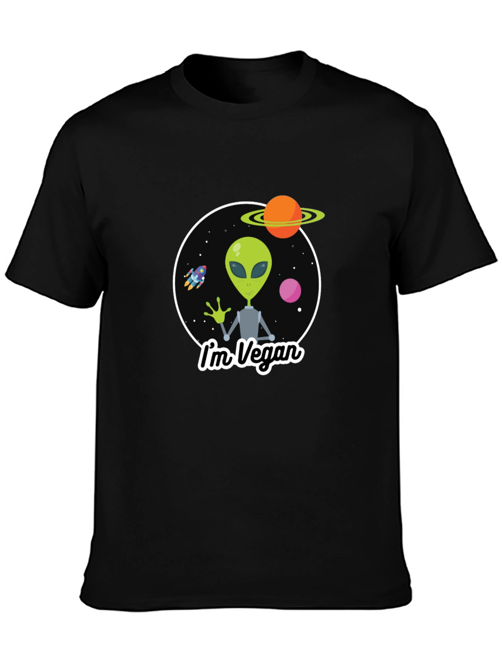 Vegan Alien T-Shirt - Funny Outer Space Tee