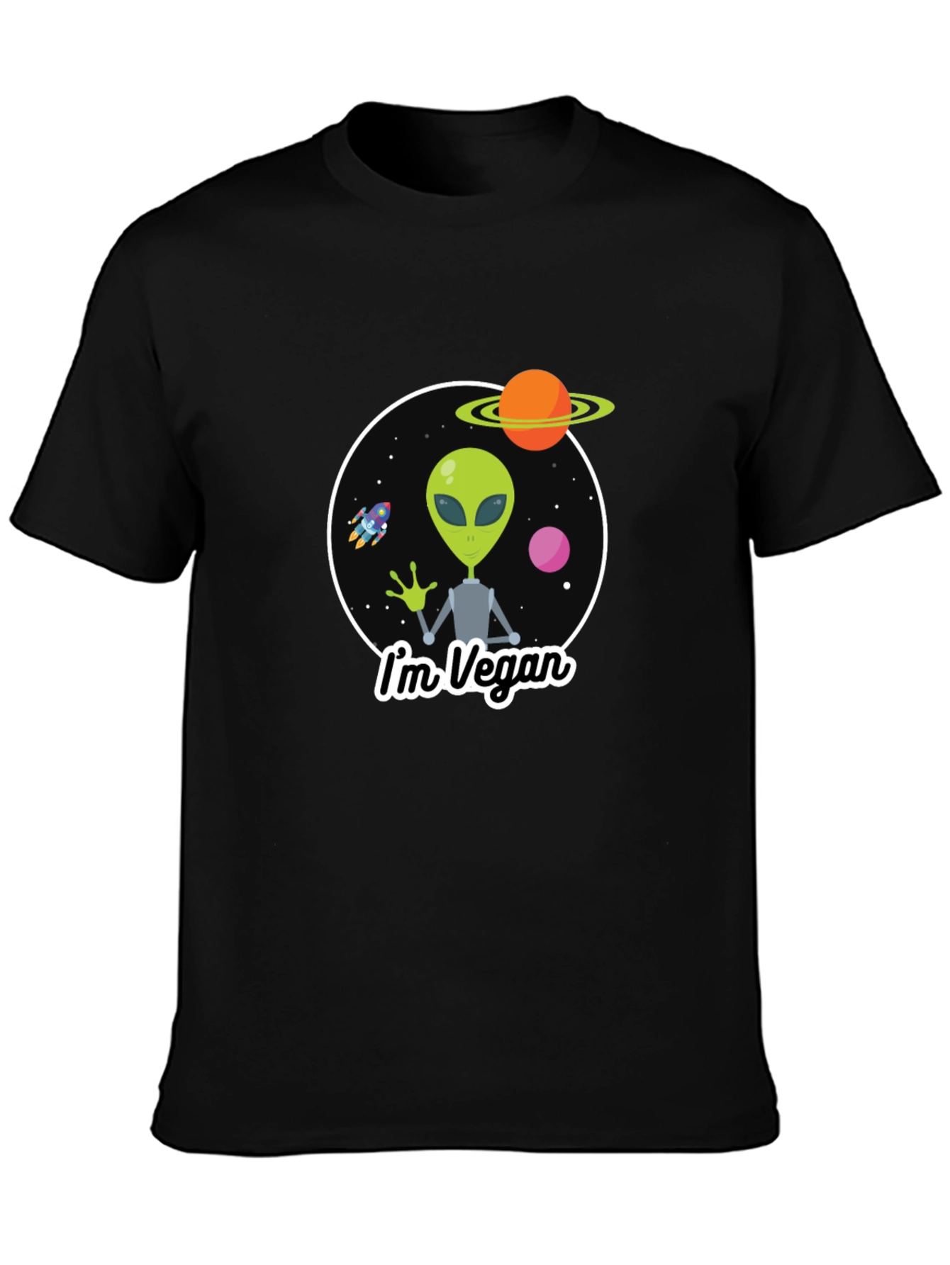 Vegan Alien T-Shirt - Funny Outer Space Tee