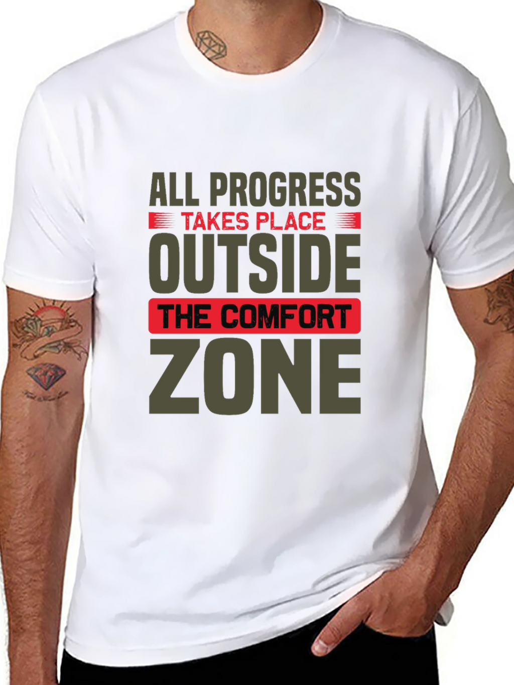 Progress Outside Comfort Zone Graphic T-Shirt