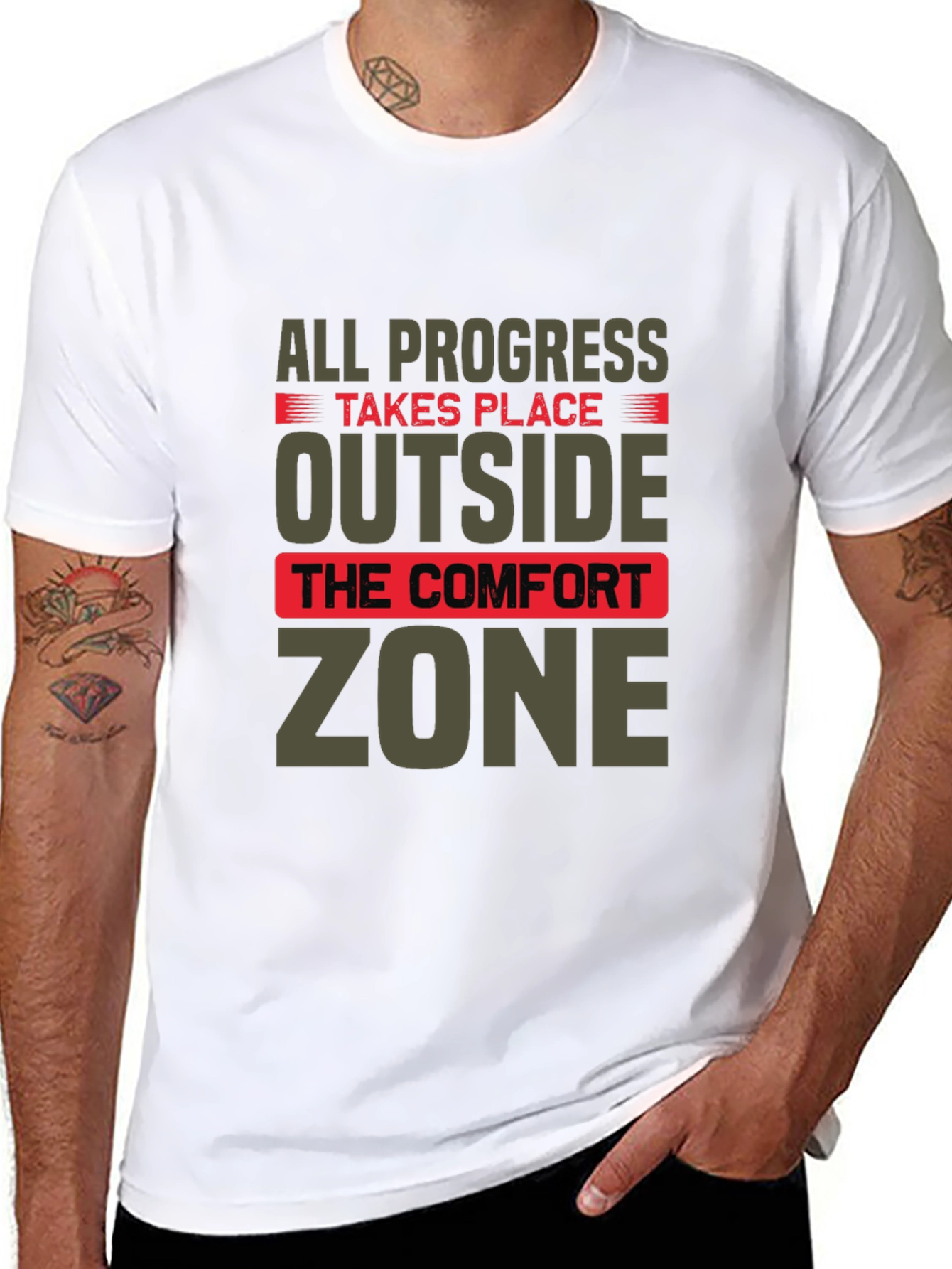Progress Outside Comfort Zone Graphic T-Shirt