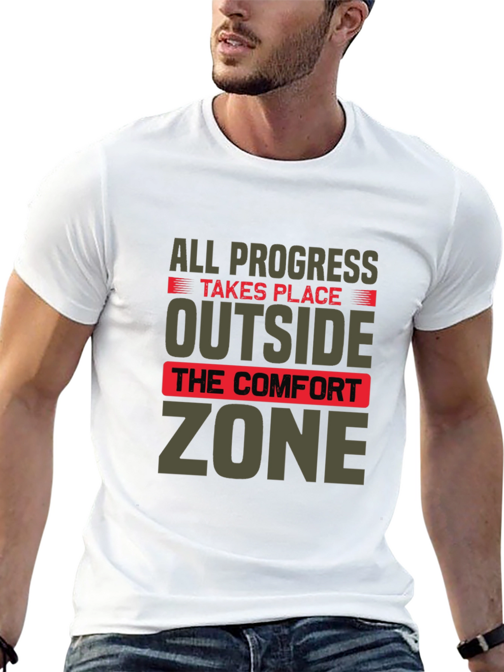 Progress Outside Comfort Zone Graphic T-Shirt
