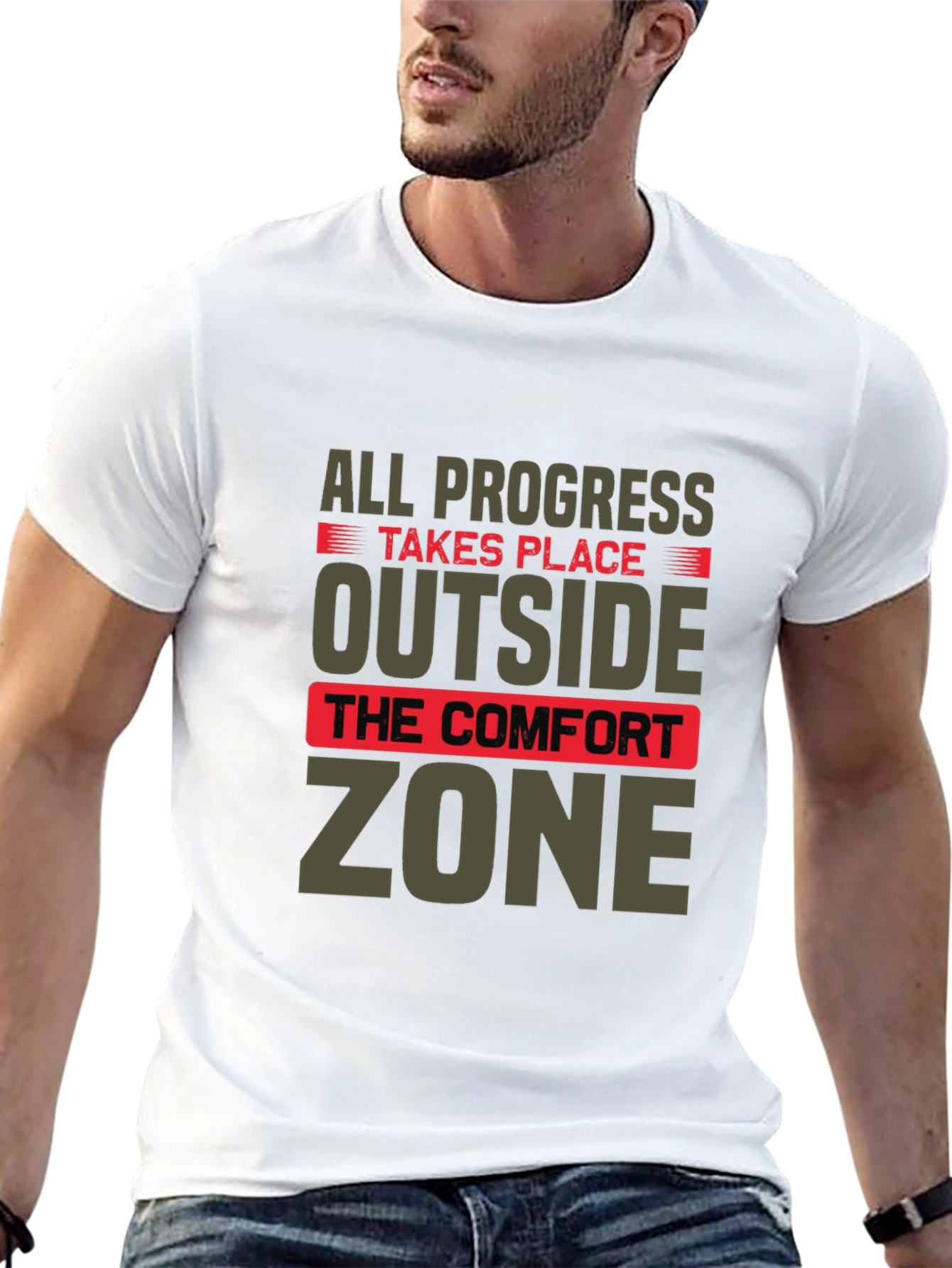 Progress Outside Comfort Zone Graphic T-Shirt