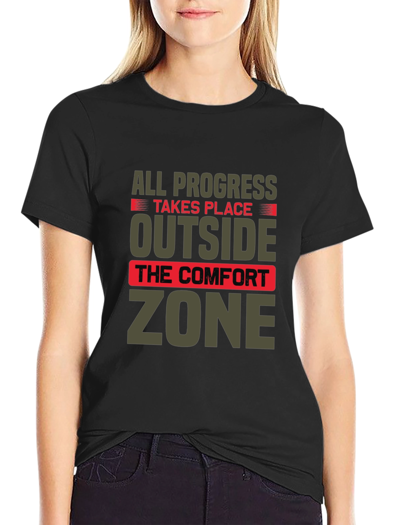Progress Outside Comfort Zone Graphic T-Shirt