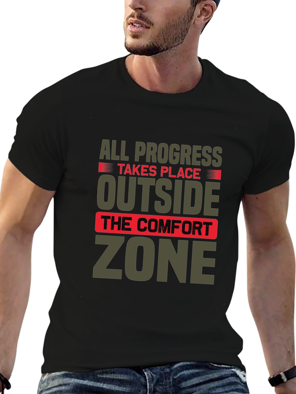 Progress Outside Comfort Zone Graphic T-Shirt