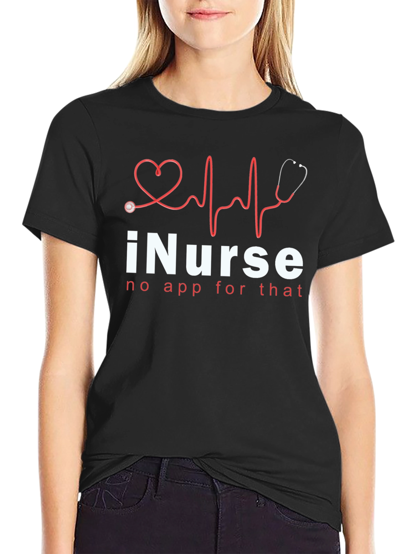 iNurse Heartbeat Graphic Tee - No App For That