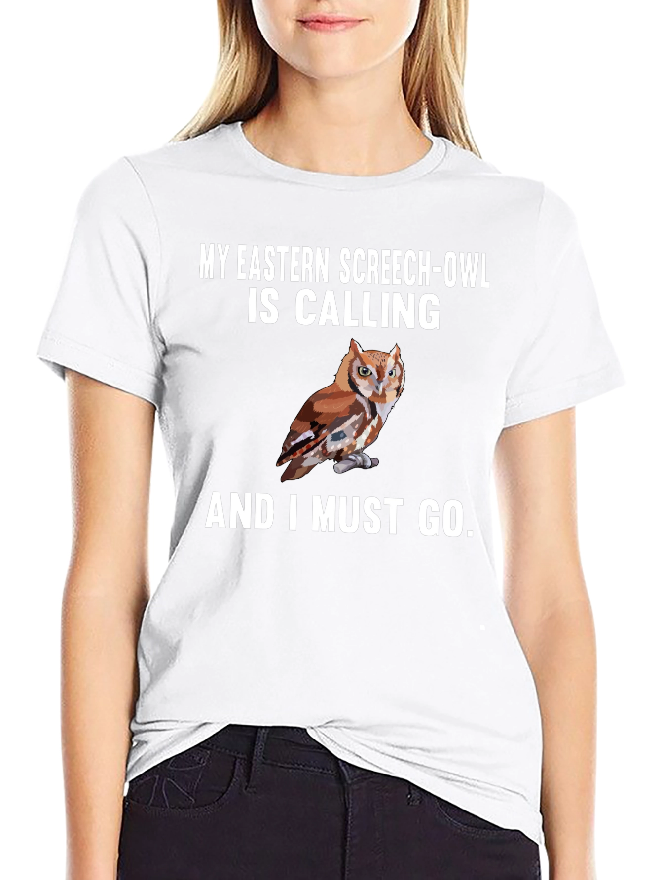 Eastern Screech Owl Calling T-Shirt