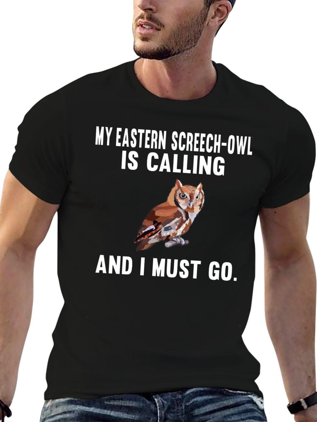 Eastern Screech Owl Calling T-Shirt