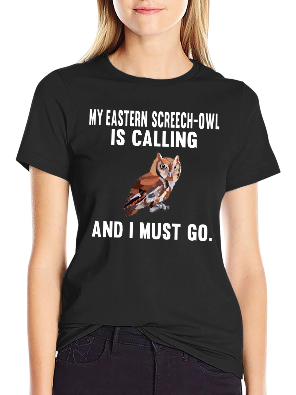 Eastern Screech Owl Calling T-Shirt