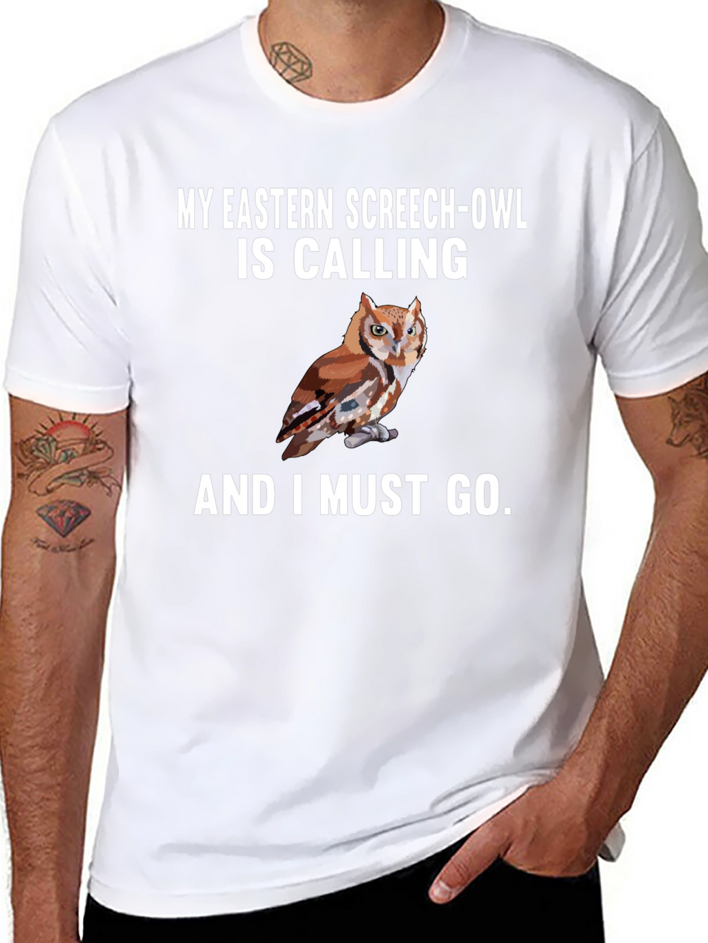 Eastern Screech Owl Calling T-Shirt