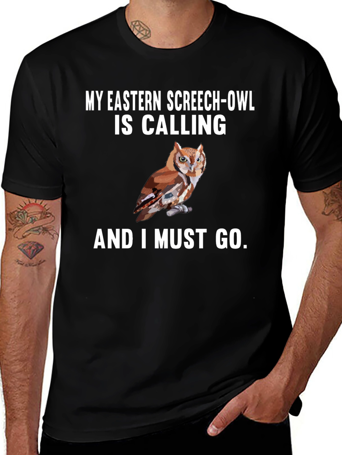 Eastern Screech Owl Calling T-Shirt