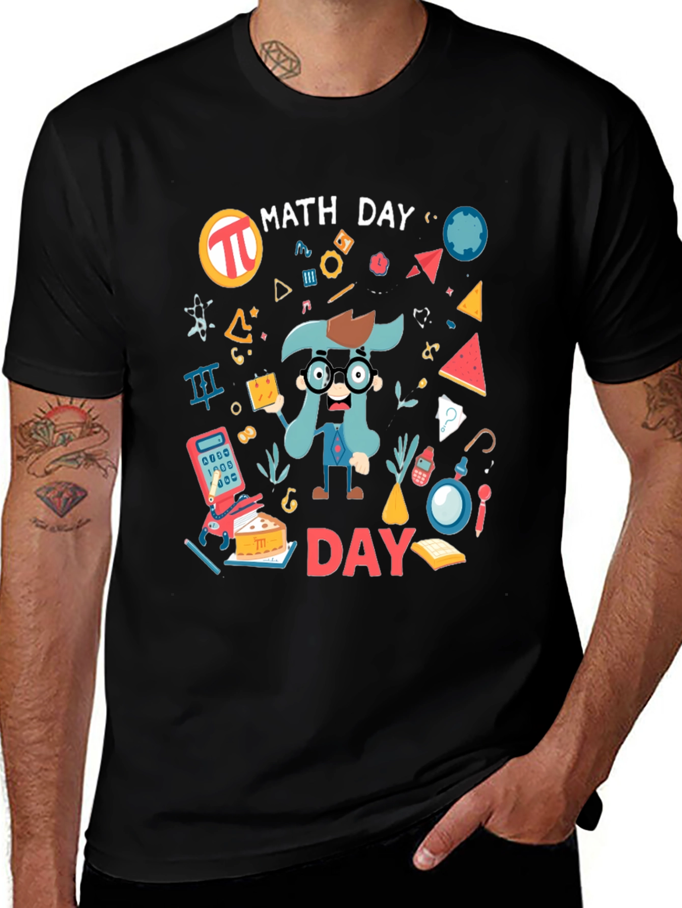 Math Day Graphic T-Shirt - Black
