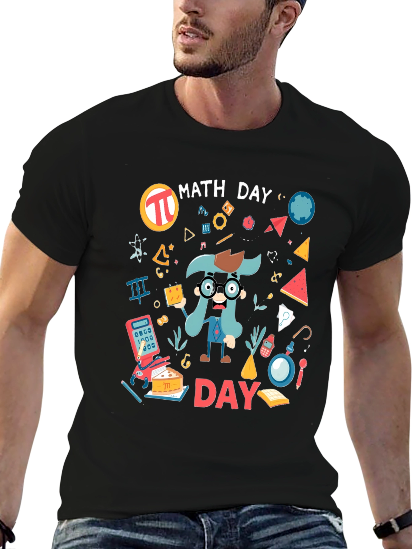 Math Day Graphic T-Shirt - Black