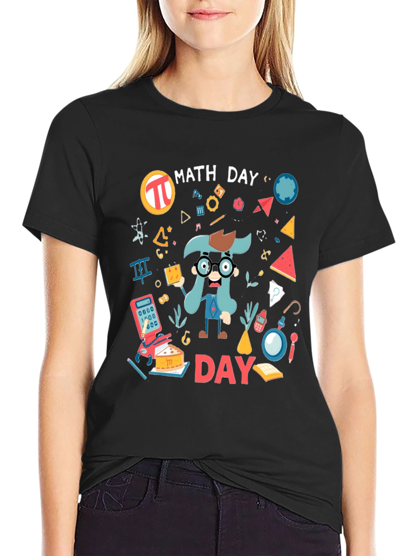 Math Day Graphic T-Shirt - Black