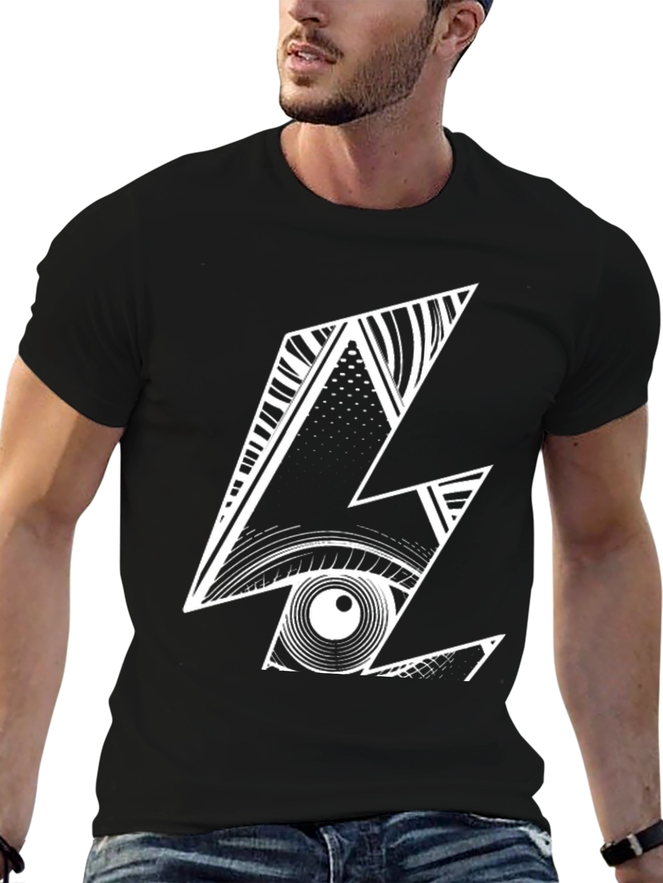 Abstract Graphic Print Mens T-Shirt