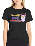 Im with Stupid Llama T-Shirt