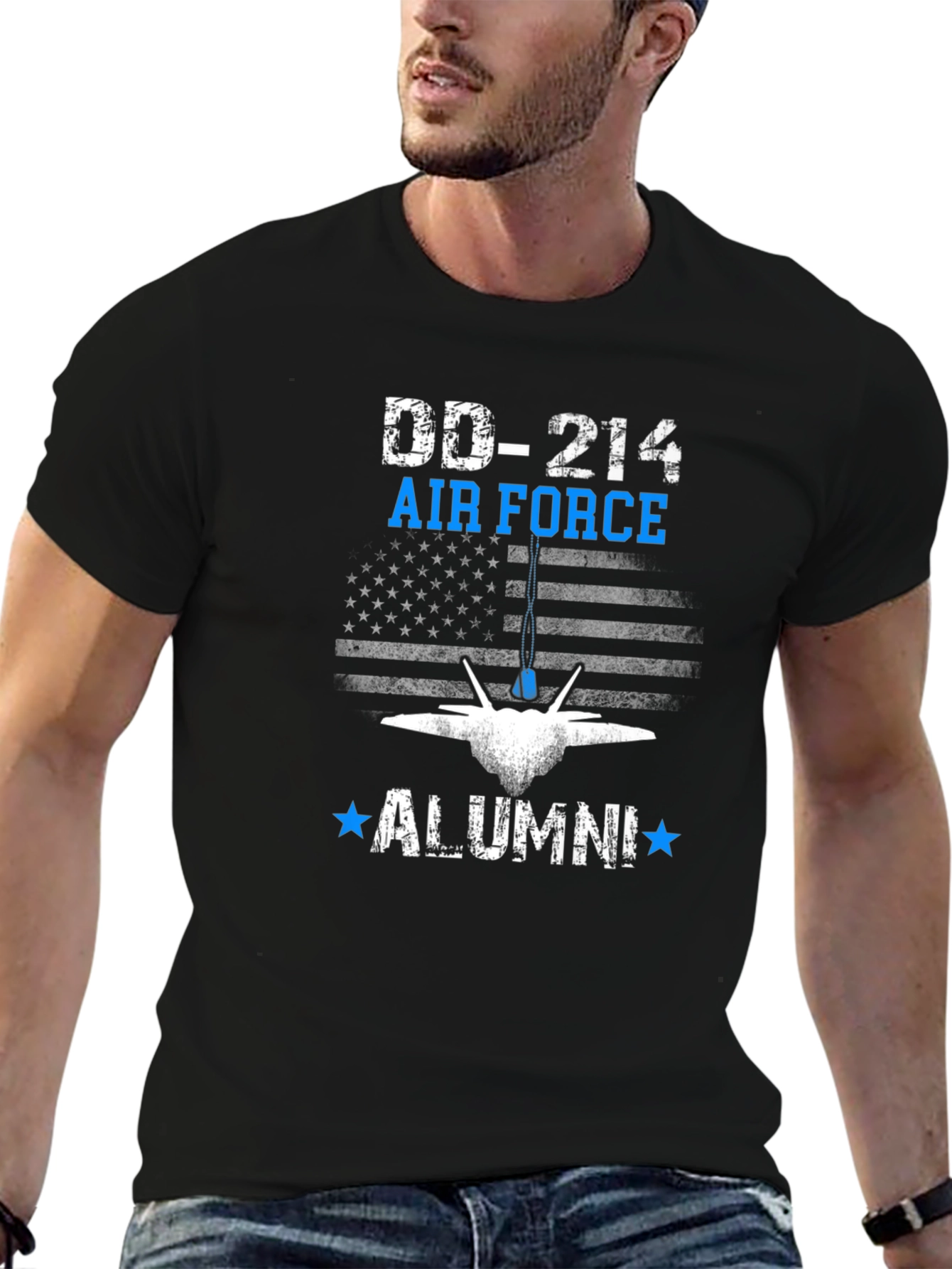 DD-214 Air Force Alumni Black T-Shirt