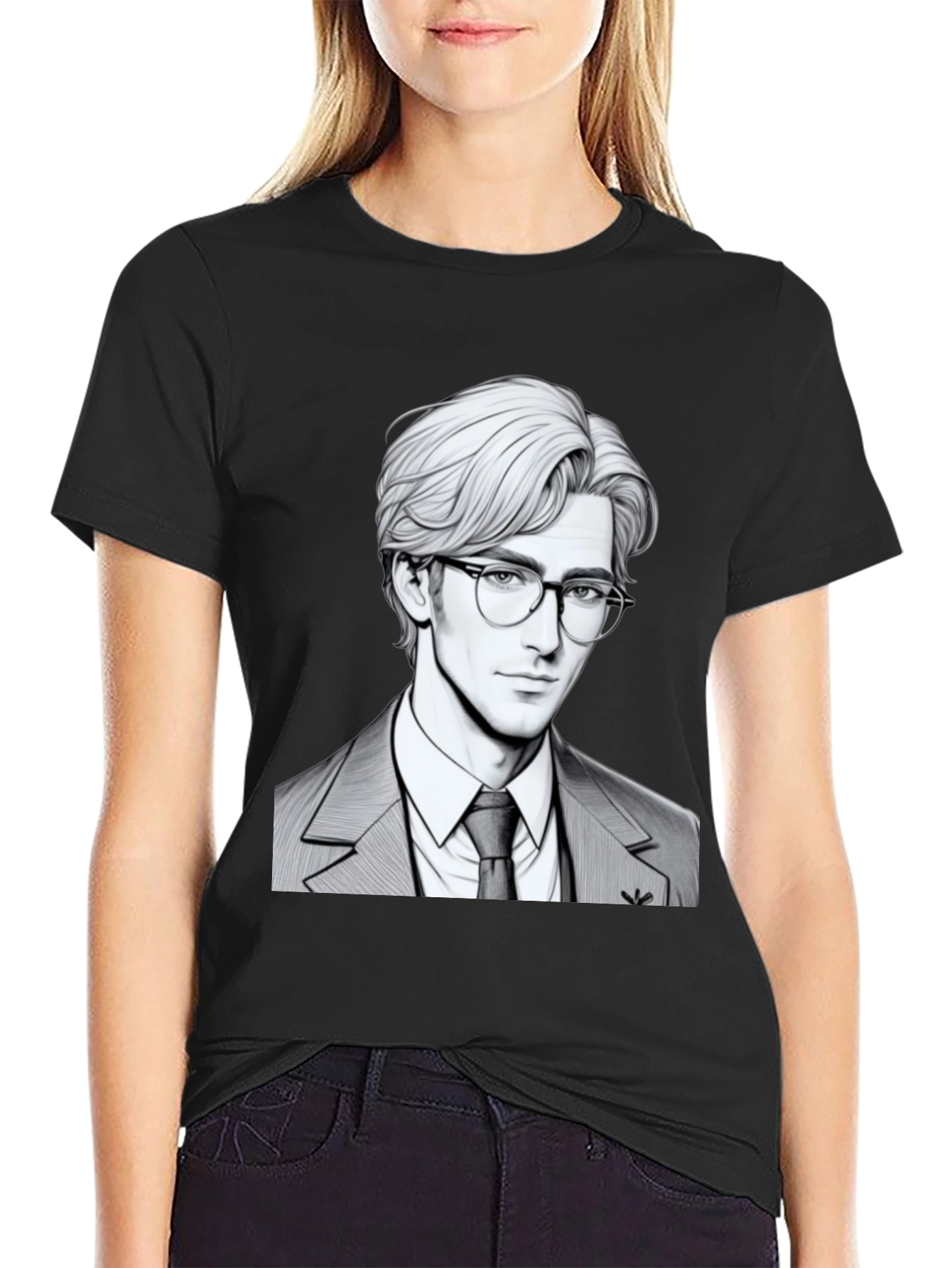 Suave Character Graphic Tee - Mens Black T-Shirt