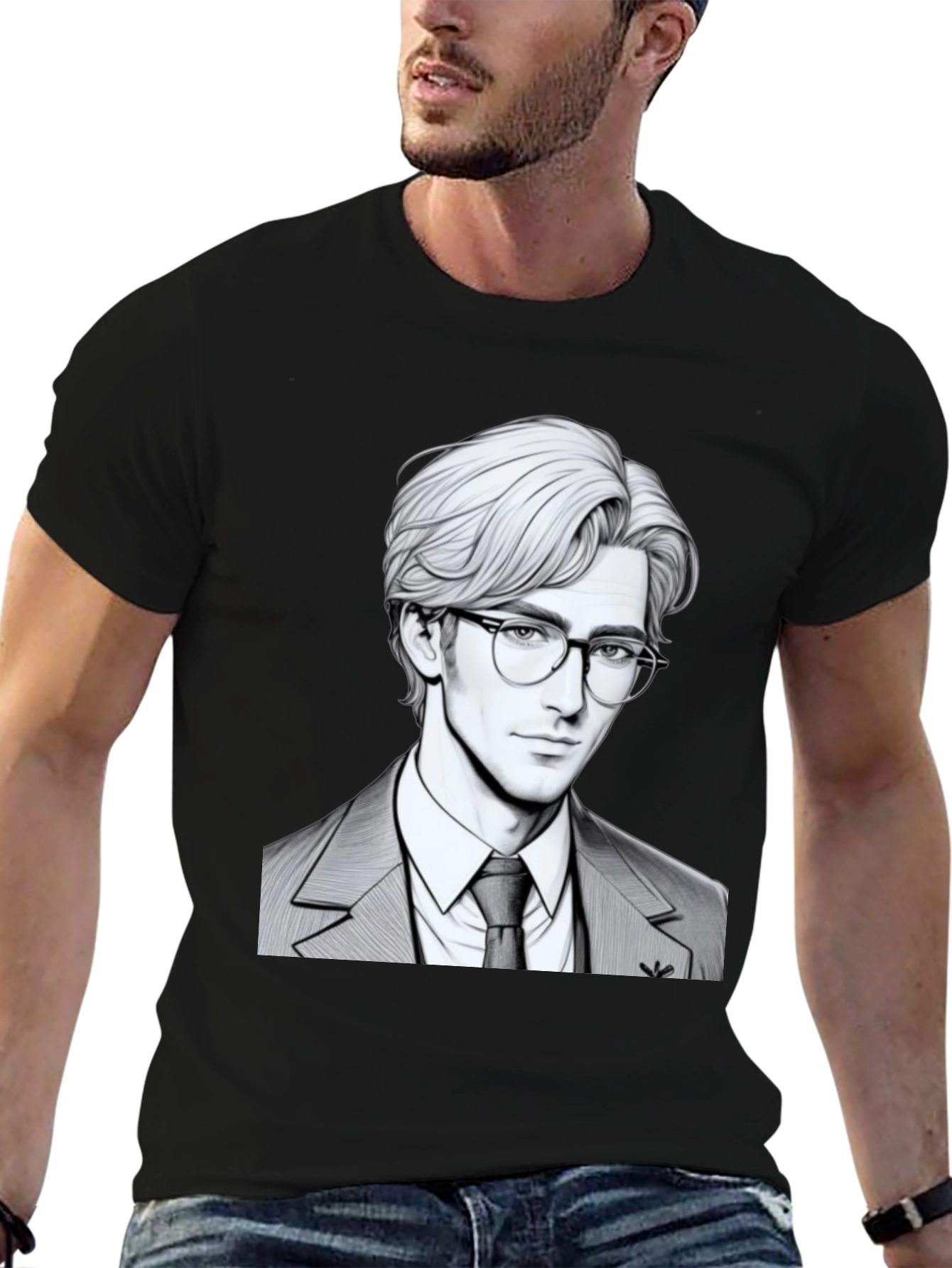 Suave Character Graphic Tee - Mens Black T-Shirt