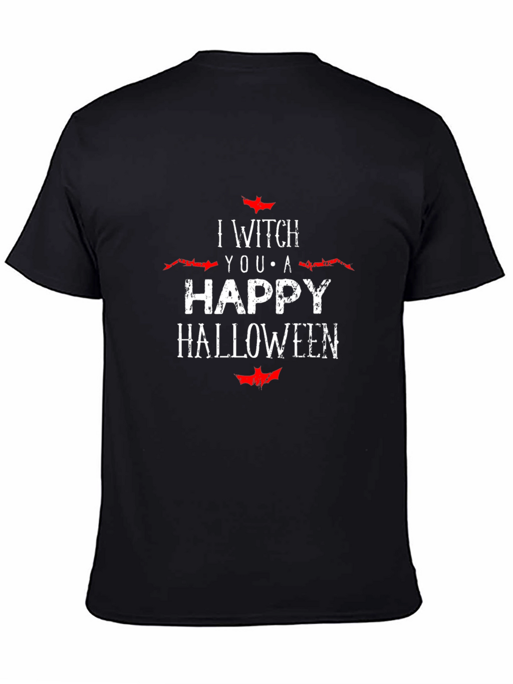 I Witch You A Happy Halloween Black Tee