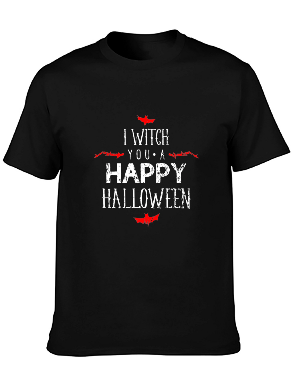 I Witch You A Happy Halloween Black Tee