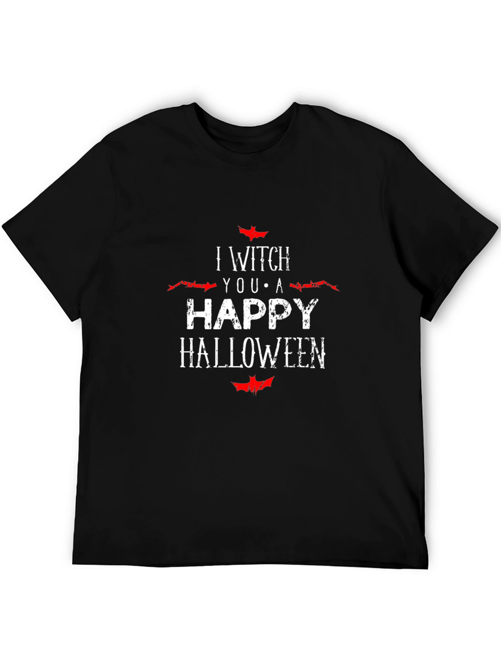 I Witch You A Happy Halloween Black Tee