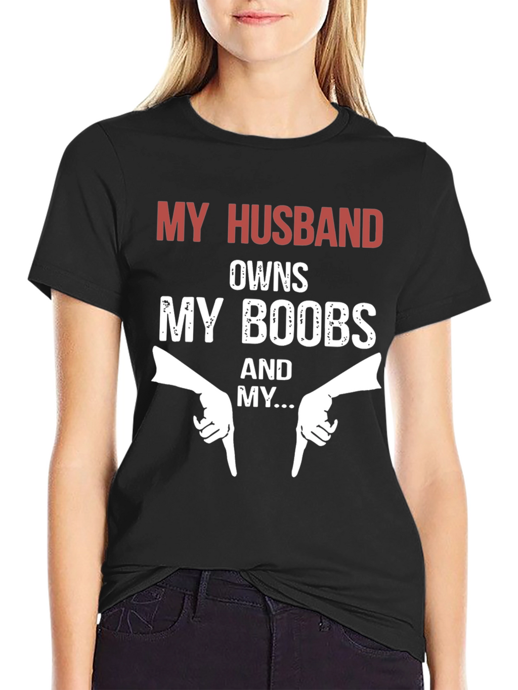 Funny My Husband Owns My Boobs T-Shirt