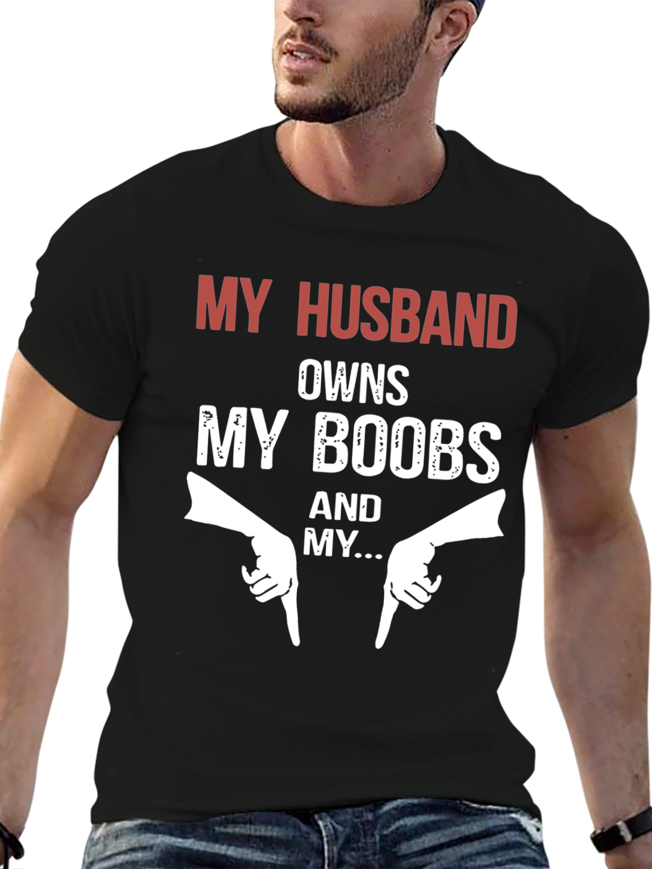 Funny My Husband Owns My Boobs T-Shirt