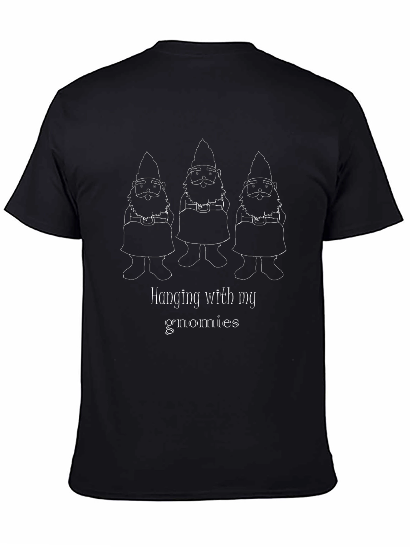 Hanging With My Gnomies Tee - Black Cotton Blend