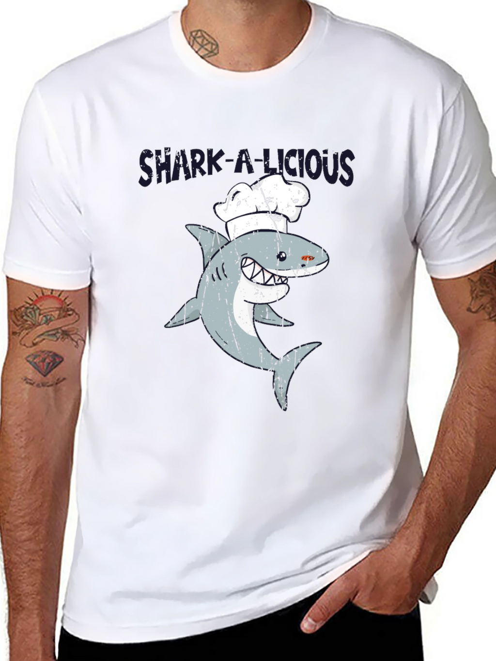 Shark-A-Licious Chef Graphic T-Shirt
