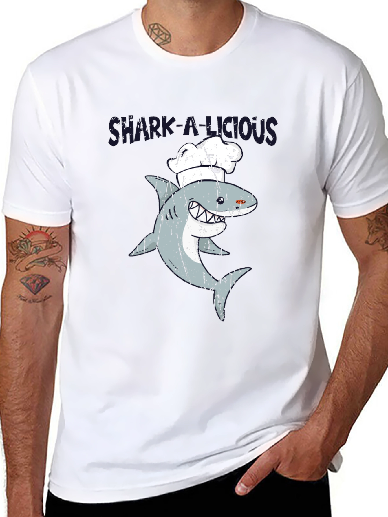 Shark-A-Licious Chef Graphic T-Shirt