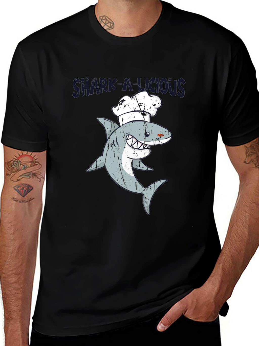 Shark-A-Licious Chef Graphic T-Shirt