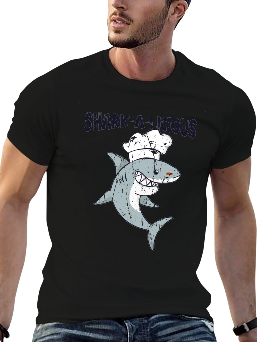 Shark-A-Licious Chef Graphic T-Shirt
