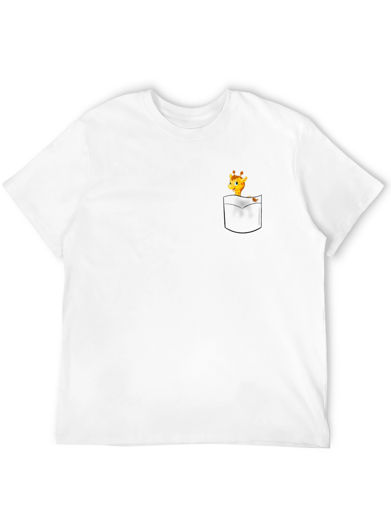 Giraffe Pocket Graphic Tee - Black