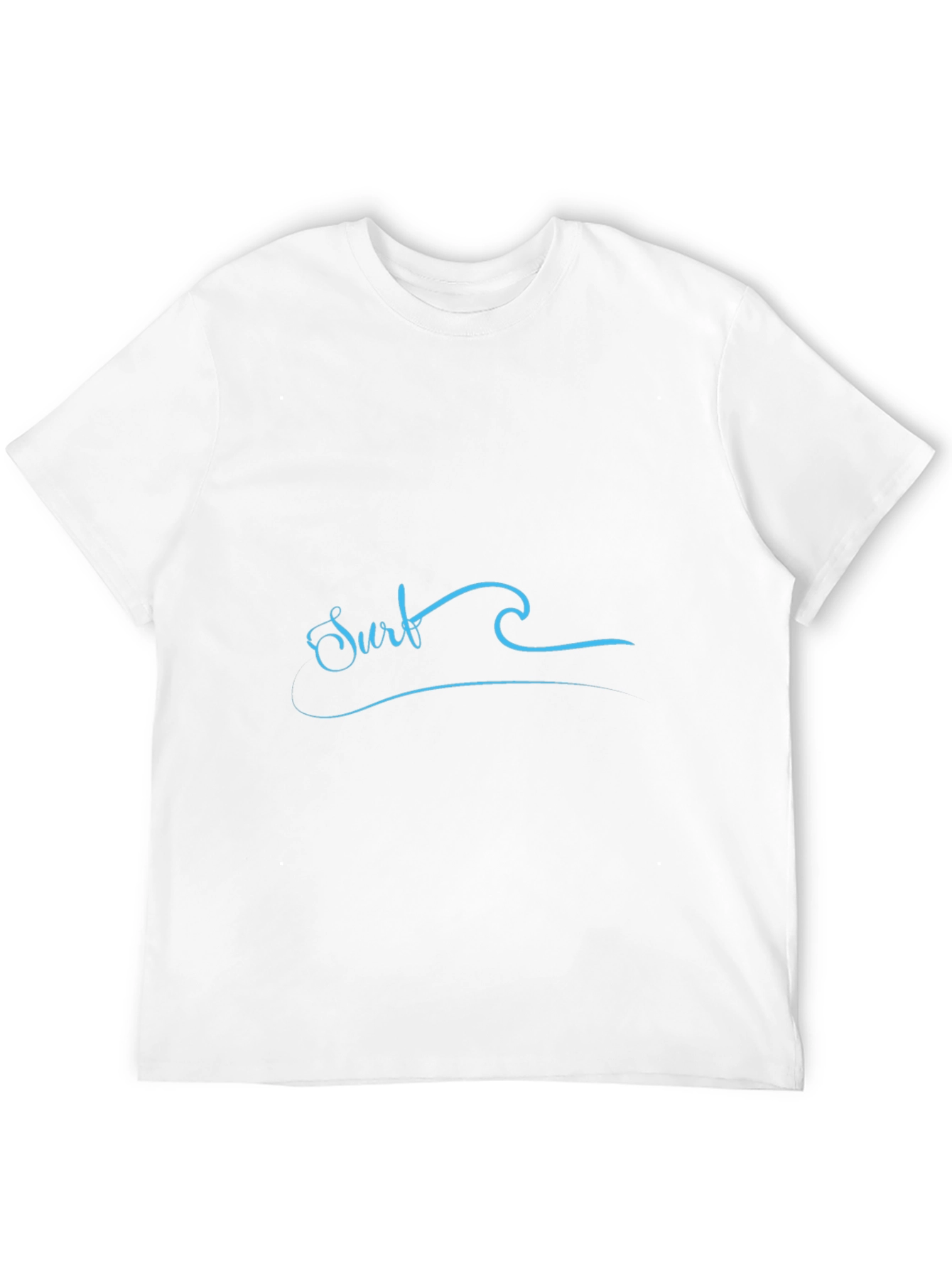 Surf Wave Graphic Tee - Black Cotton T-Shirt