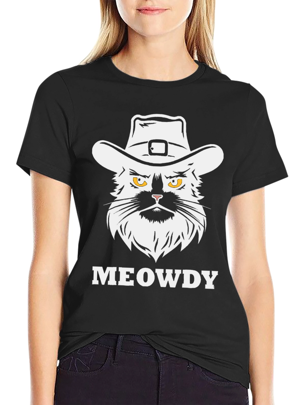 Meowdy Cat Cowboy T-Shirt - Graphic Tee
