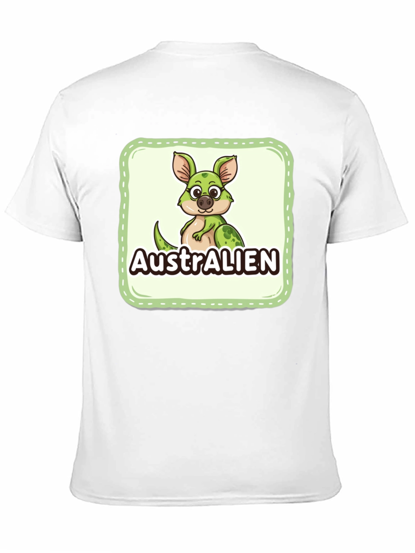 Australien Cartoon Graphic Black T-Shirt