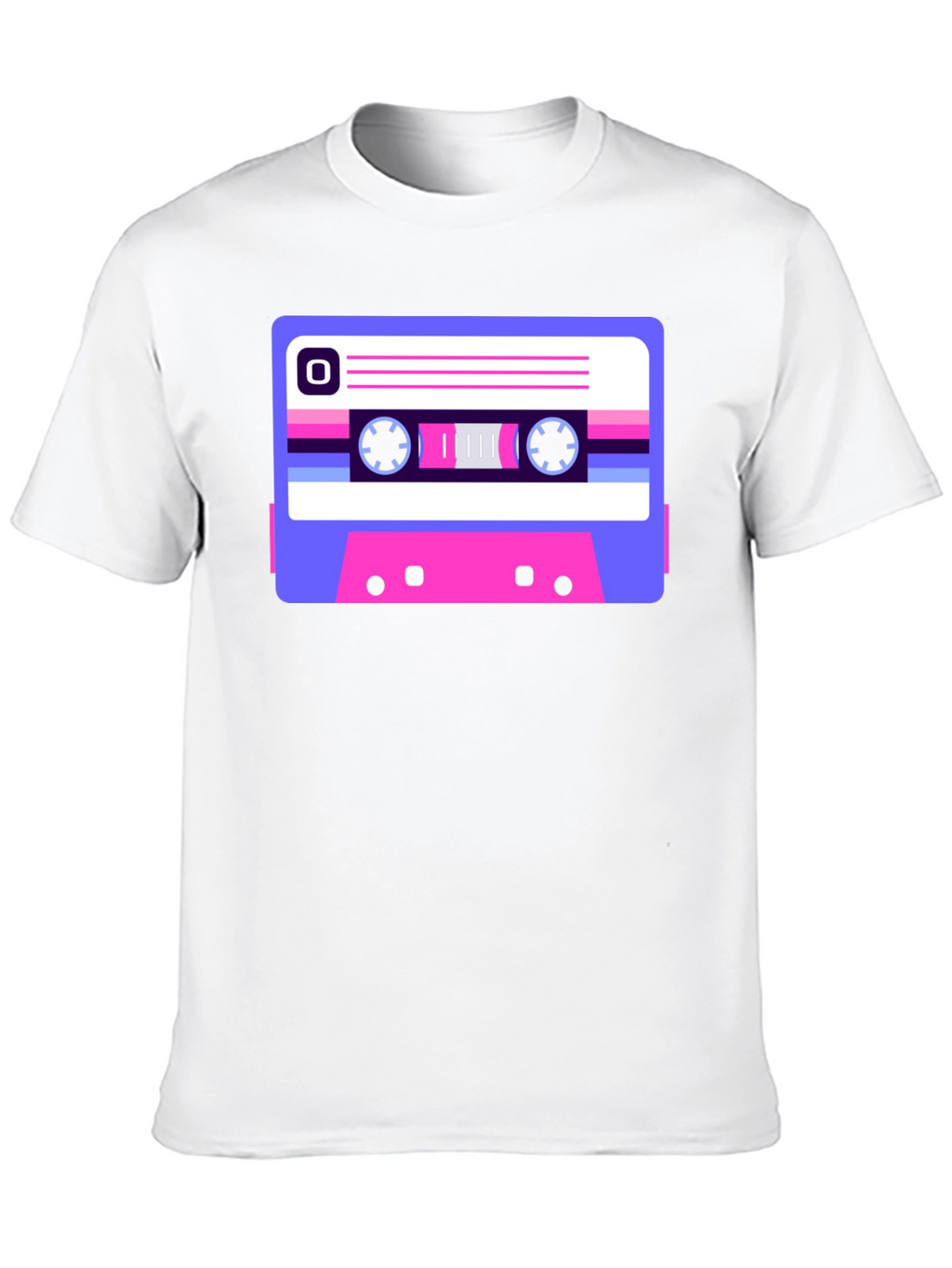 Retro Cassette Tape Graphic Tee - Black