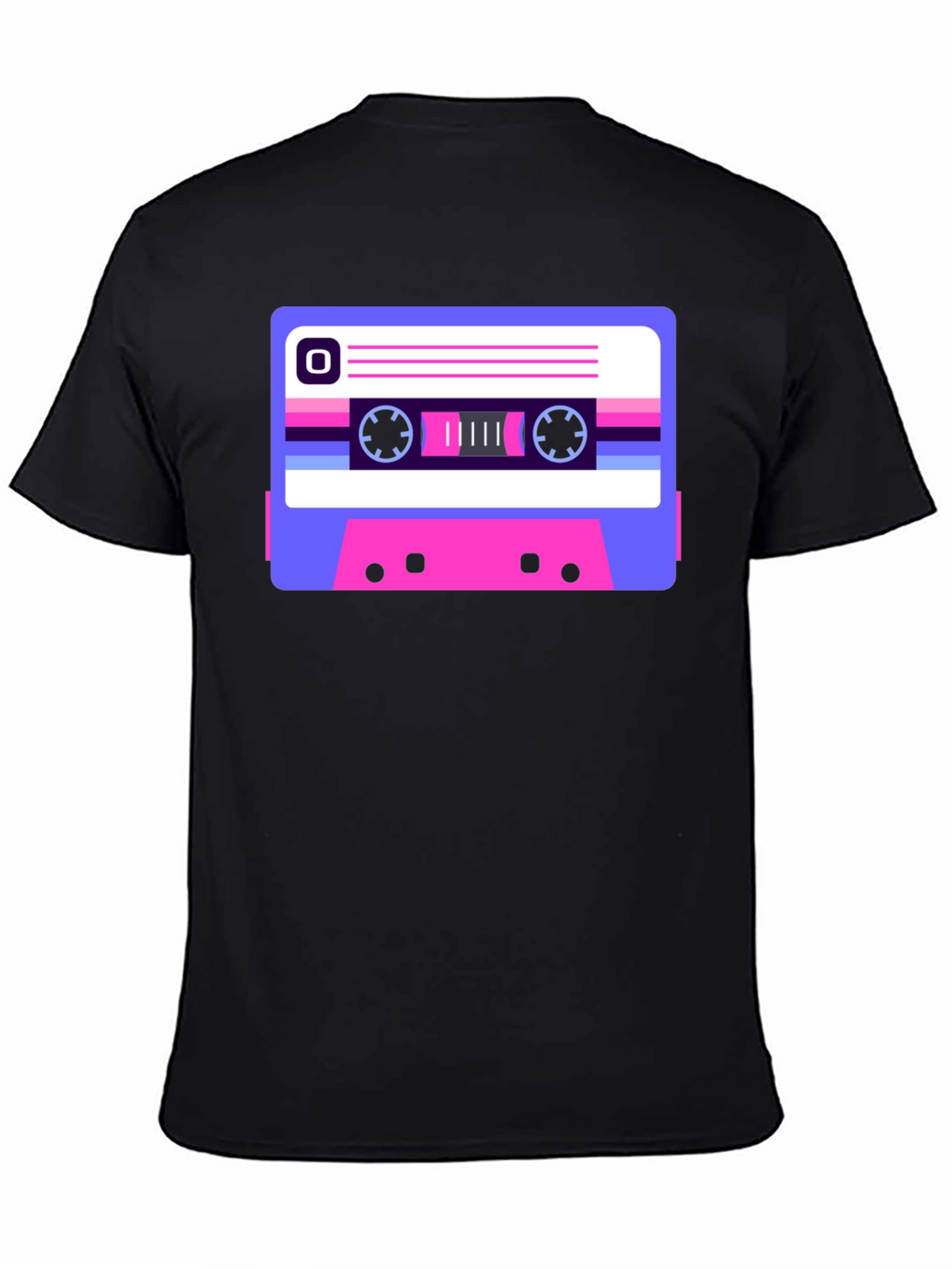Retro Cassette Tape Graphic Tee - Black