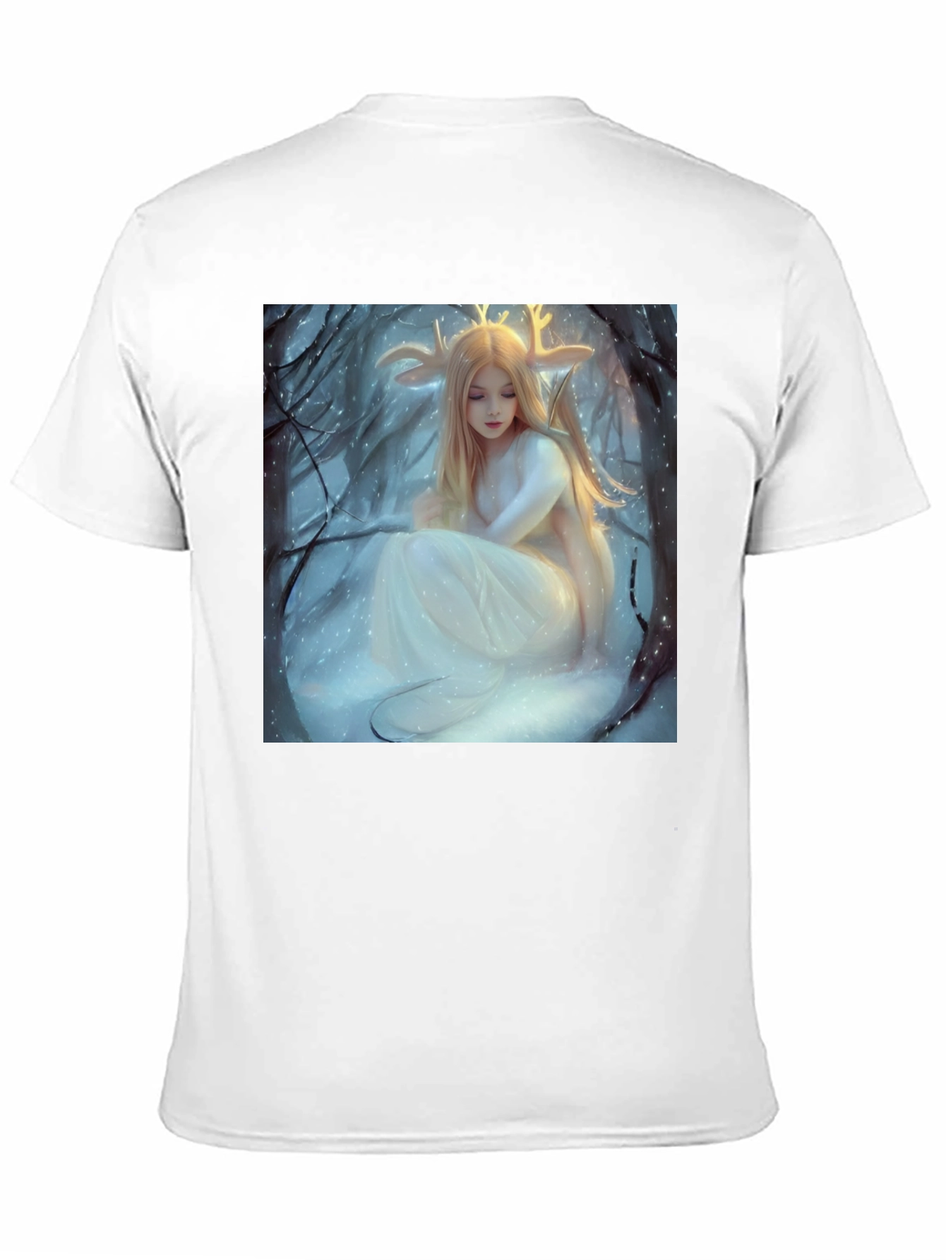 Mystic Deer Maiden Black T-Shirt