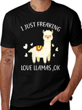 Funny Llama Graphic T-Shirt - Love Llamas