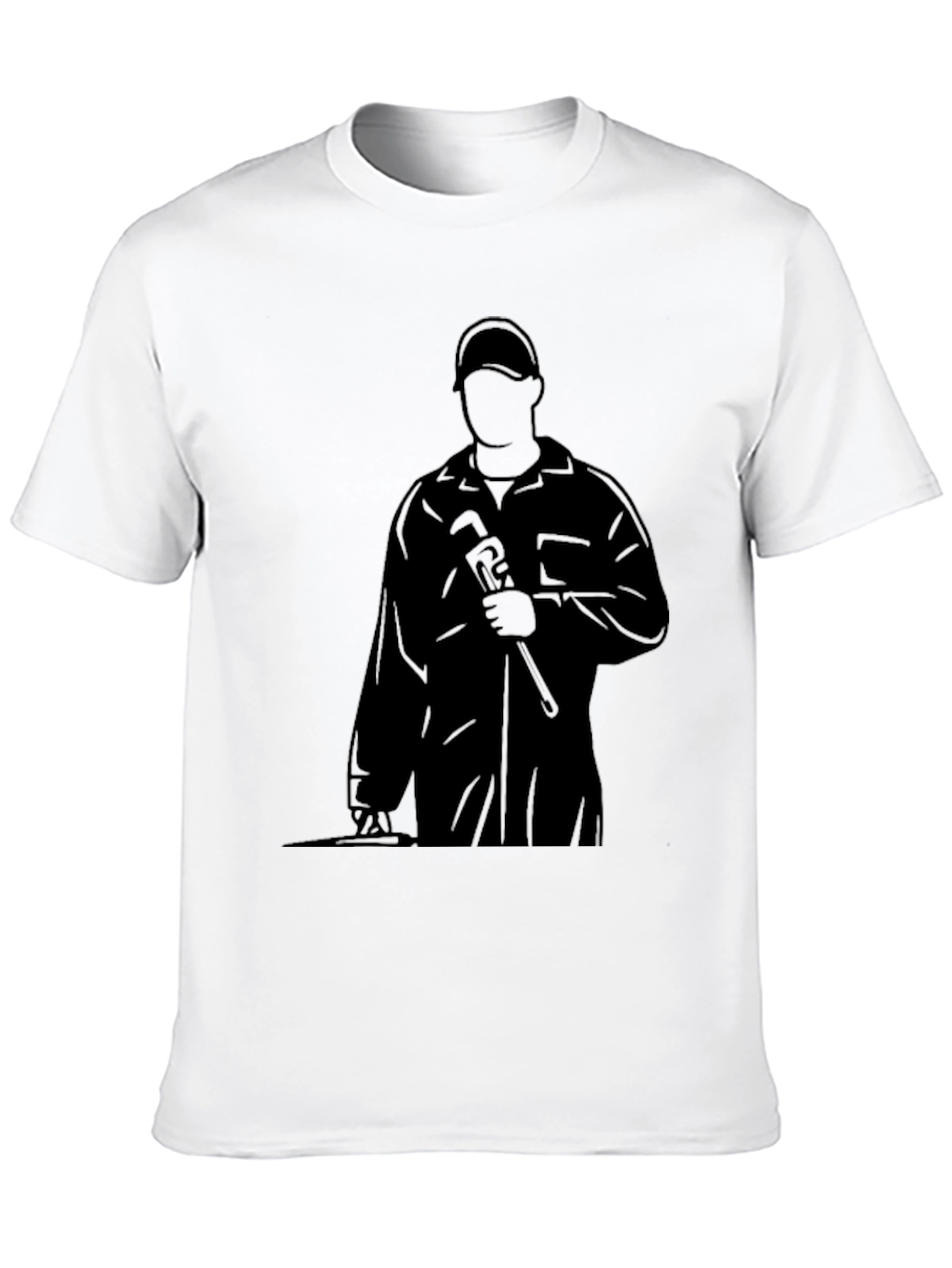 Plumber Silhouette Black T-Shirt