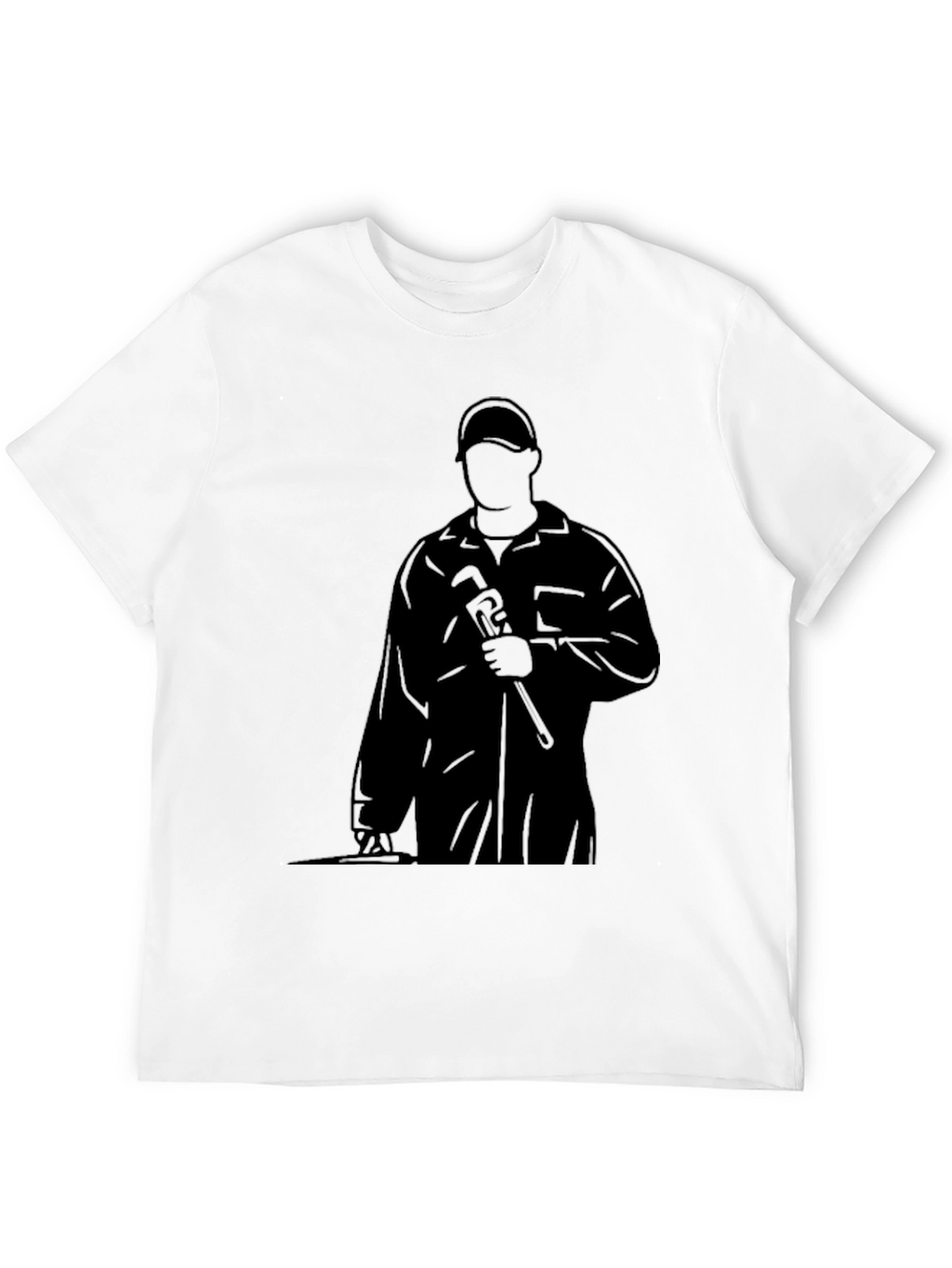 Plumber Silhouette Black T-Shirt