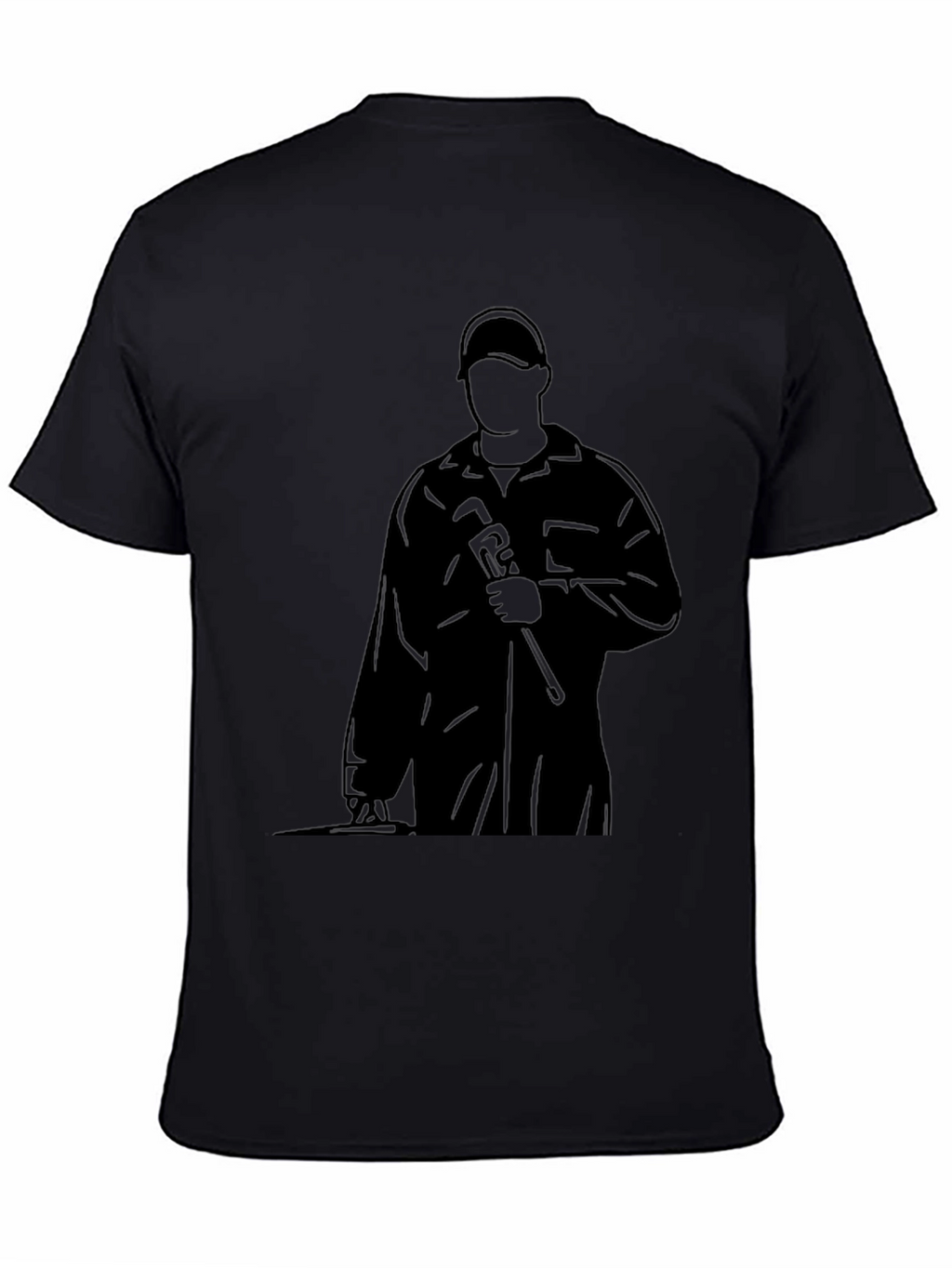 Plumber Silhouette Black T-Shirt