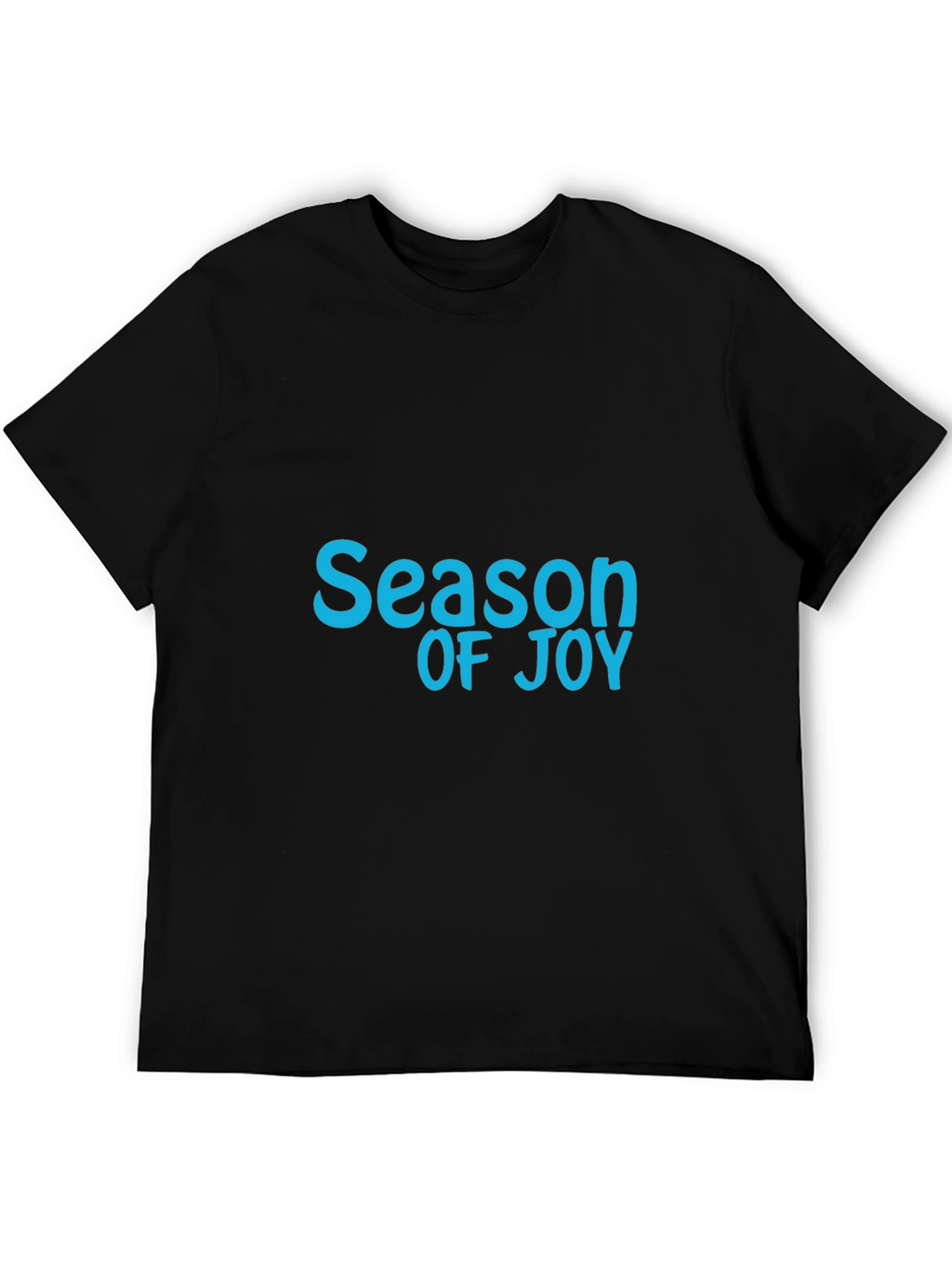 Season of Joy Graphic Tee - Soft Black Cotton