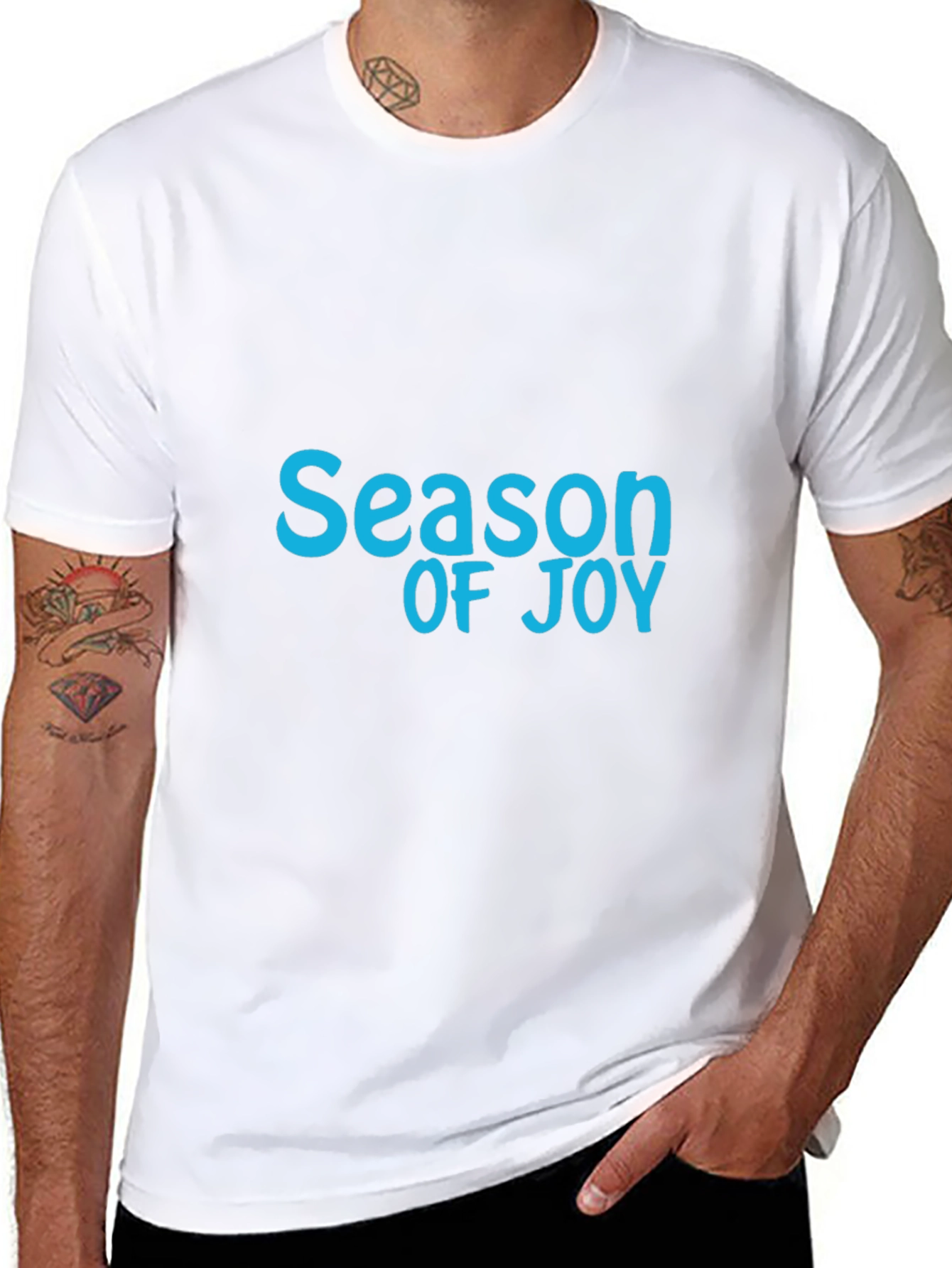 Season of Joy Graphic Tee - Soft Black Cotton