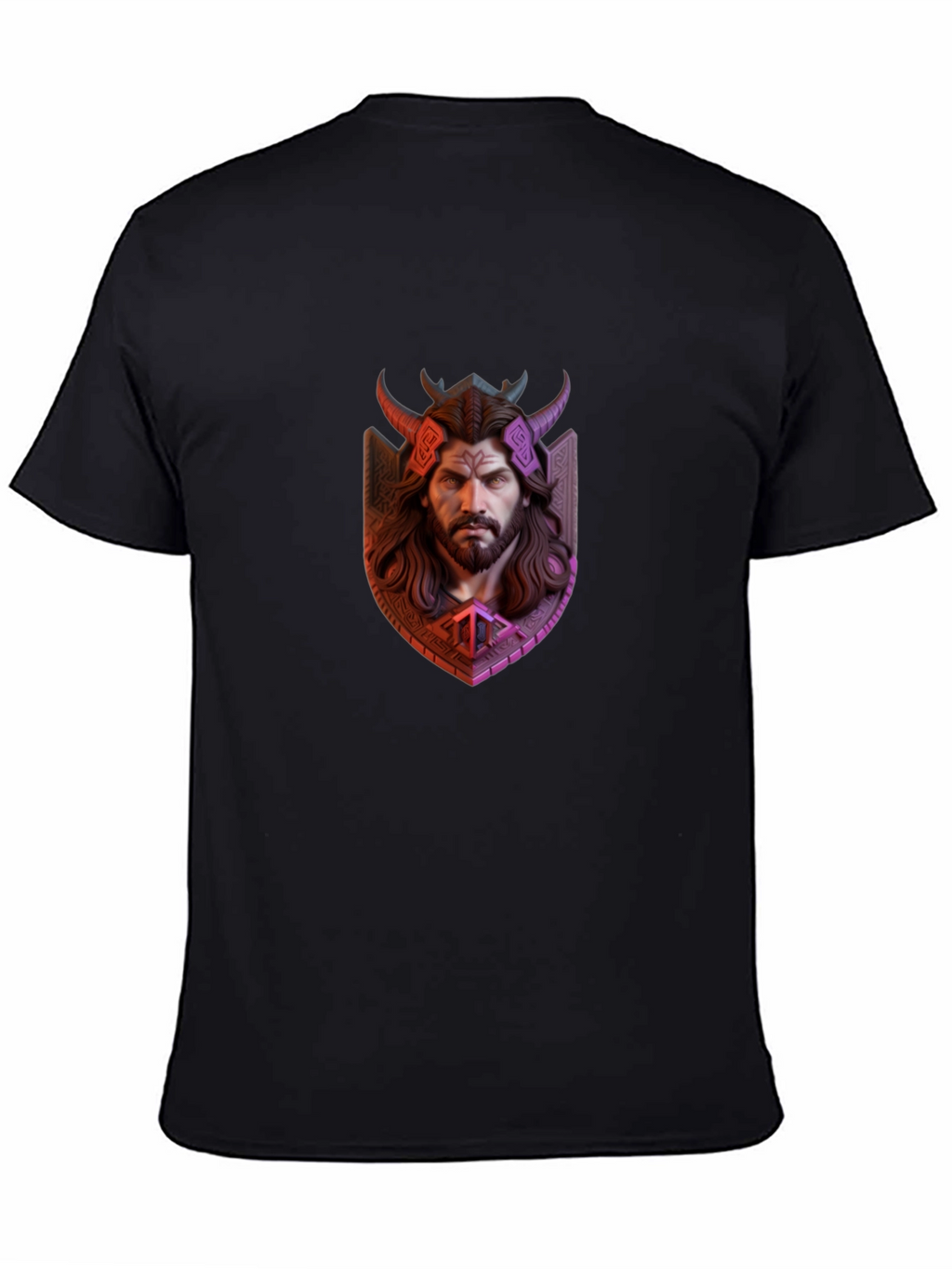 Viking Warrior Graphic Tee - Black